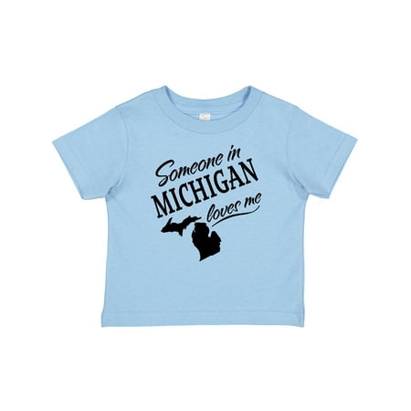 

Inktastic Someone in Michigan Loves Me Gift Baby Boy or Baby Girl T-Shirt
