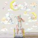 thumbnail image 3 of LEYAOYAO Lindo Elefante Pegatinas de Pared, Luna Estrellas Nubes Calcomanías de Pared, Encantador Adhesivo de Pared de Oso, DIY Decoración del Hogar Extraíble, Bebé Guardería Niña Niño Niños Habitación Decoración de Pared, Animales Grandes 25 Piezas Vhermosa WMPH-1830, 3 of 7