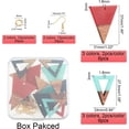 thumbnail image 2 of 72pcs Triangle Bag Resin Wooden Earring Pendants Resin Walnut Wood Earring Makings Kit Wood Earring Accessories with Earring Hooks Jump Rings for Earrings Necklace Making -6 Colors, 2 of 6