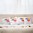 thumbnail image 3 of Ambesonne Rainbow Throw Pillow Cover 4 Pack, Hearts Umbrella Love, 24", Multicolor, 3 of 6