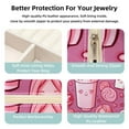 thumbnail image 3 of Valentine's Day Travel Portable Square Display Case Decorative Box Jewelry Stand Earring Holder for Girls and Women: Stores Rings, Earrings, Necklaces, Bracelets, and More, 3 of 6