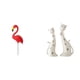 thumbnail image 1 of Estatua de estaca de jardín,Adorno de flamenco para jardín,patio,porche,Estatua de flamenco,estatuilla,escultura,exterior,playa,Figura de gato,Esculturas de pareja de gatos Figura de gato, 1 of 8