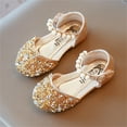 thumbnail image 2 of Kids Shoes Size 4 Girls Jelly Sandals Size 1 Heels Low Kids Shoes Princess Party Little Pumps Rhinestone Dance Dress Glitter Girls Sequins Sandals Girls Sandals Kid Slide Sandals Girls, 2 of 5