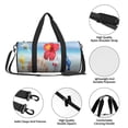 thumbnail image 4 of Lsque Pikmin Pattern Foldable Sports Gym Bag with Wet Dry Pocket, Ultralight Travel Bag, Large Capacity Duffel Bag, Splash Proof Carry on Bag, Overnight Bag, Weekender Bag for Travel, 4 of 6