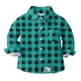 thumbnail image 2 of Wancir Little Big Boys Girls & Mens Plaid Flannel Shirt Button Down Family Matching Outfits, 2 of 7