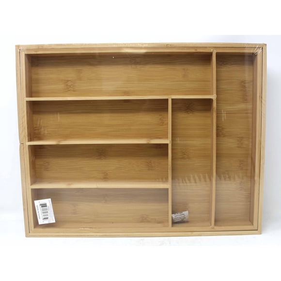 Home-It Expandle Divider Cutlery Bamboo Holder (Small Crack)