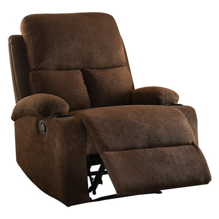 ACME Rosia Velvet Recliner with Cup Holder
