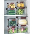 thumbnail image 3 of 8.6"x7.8"x4" Glass Food Storage Containers Set,Glass Meal Prep Containers-Stackable Airtight Glass Storage Containers with lids,BPAFree,Freezer to Oven Safe,Clear, 3 of 6