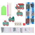 thumbnail image 2 of 4 Uds. Llavero con pintura de diamante, adornos de equipaje DIY, manualidades, tren de Navidad para niños, 2 of 12