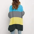 thumbnail image 3 of Lindreshi Cardigan Sweaters for Women Womens Boho Patchwork Cardigan Long Sleeve Open Front Knit Sweaters Coat Pockets, 3 of 8