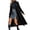 Black, variant on Womens Long Wool Coat Double Breasted Notch Lapel Long Sleeve Slim Fit Solid Color Winter Peacoat Trench Outerwear