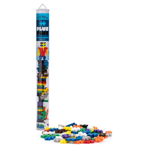 Plus-Plus - 70 Piece Basic Color Mix Building Set Play Tube