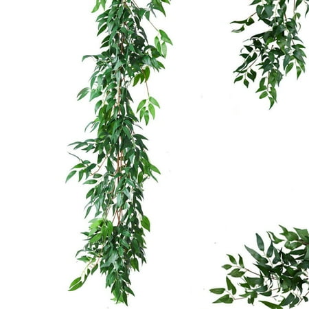 Wreaths And Garlands Aimeeli 67'' Artificial Wedding Willow Vine Plant Greenery Garland Wreath Leaves Hanging ()