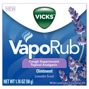 Angle View: Vicks VapoRub Cough Suppressant Chest Rub Ointment, Lavender, 1.76 oz
