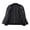 Black, variant on Men's Faux Leather Jacket Slim Fit Zipper Closure Jacket with Baseball Uniform Collar Autumn Winter Warm Jacket for Sports Office Party