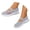 Grey, variant on Women's Slip On Knitting Flat Loafers Flower Embroidered Mary Jane Breathable Memory Foam Orthopedic Walking Nurse Shoes Green,9.5