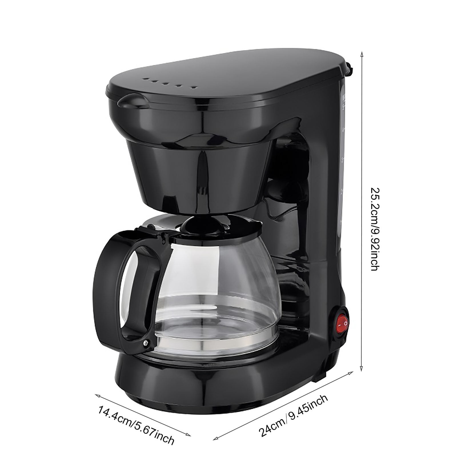 IMossad Drip Coffee Maker 4 Cup, Coffee Pot Machine, Permanent Coffee Filter, 25Oz Electric Coffee Maker