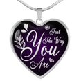 thumbnail image 1 of Juste la Façon Dont Vous Êtes Collier en Acier Inoxydable Ou or 18 Carats Pendentif Coeur 18-22", 1 of 7