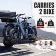 thumbnail image 5 of CRAVOT E2 Foldable Hitch 2-Bike Rack, 5" Fat Tire Support, Fits RV/SUVs/Trucks SUVs, 2" Receiver, 5 of 10