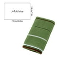 thumbnail image 3 of Striped Bath Towel, 28x13 Inch Highly Absorbent Cotton Towel for Bathroom Gym Beach(Green), 3 of 5