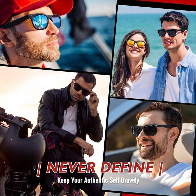 Sunier Classic Polarized Sunglasses, Retro 80's Black Frame photo 2