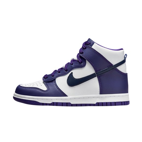 Big Kid's Nike Dunk Hi White/Midnight Navy (DH9751 100) - 6
