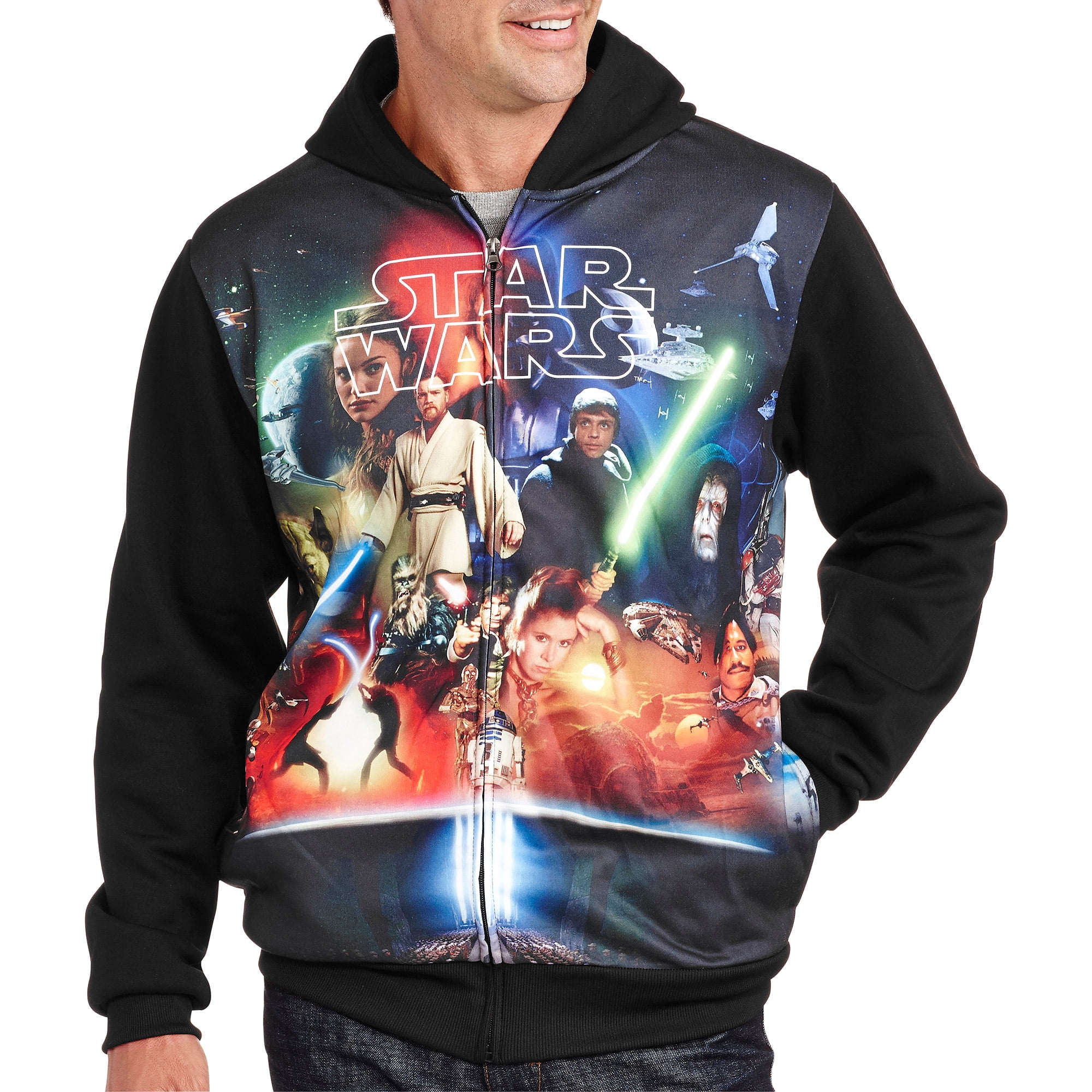 Star Wars Star Wars Vintage Licensed Graphic Zipper Hoodie Walmart