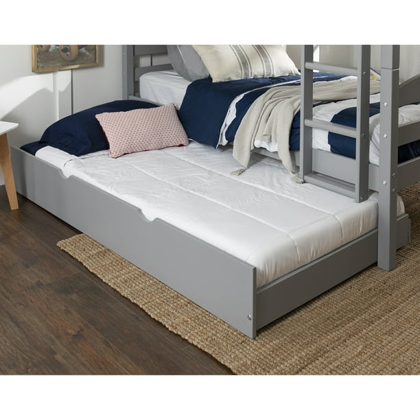 Manor Park Solid Wood Junior Twin, Walker Edison Grey Twin Trundle Bed