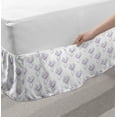 thumbnail image 2 of Vegetables Bed Skirt, Monochrome Repeating Simplistic Food Pattern with Sketchy Drawn Beetroots, Elastic Bedskirt Dust Ruffle Wrap Around for Bedding Decor, 4 Sizes, Quartz and White, by Ambesonne, 2 of 2