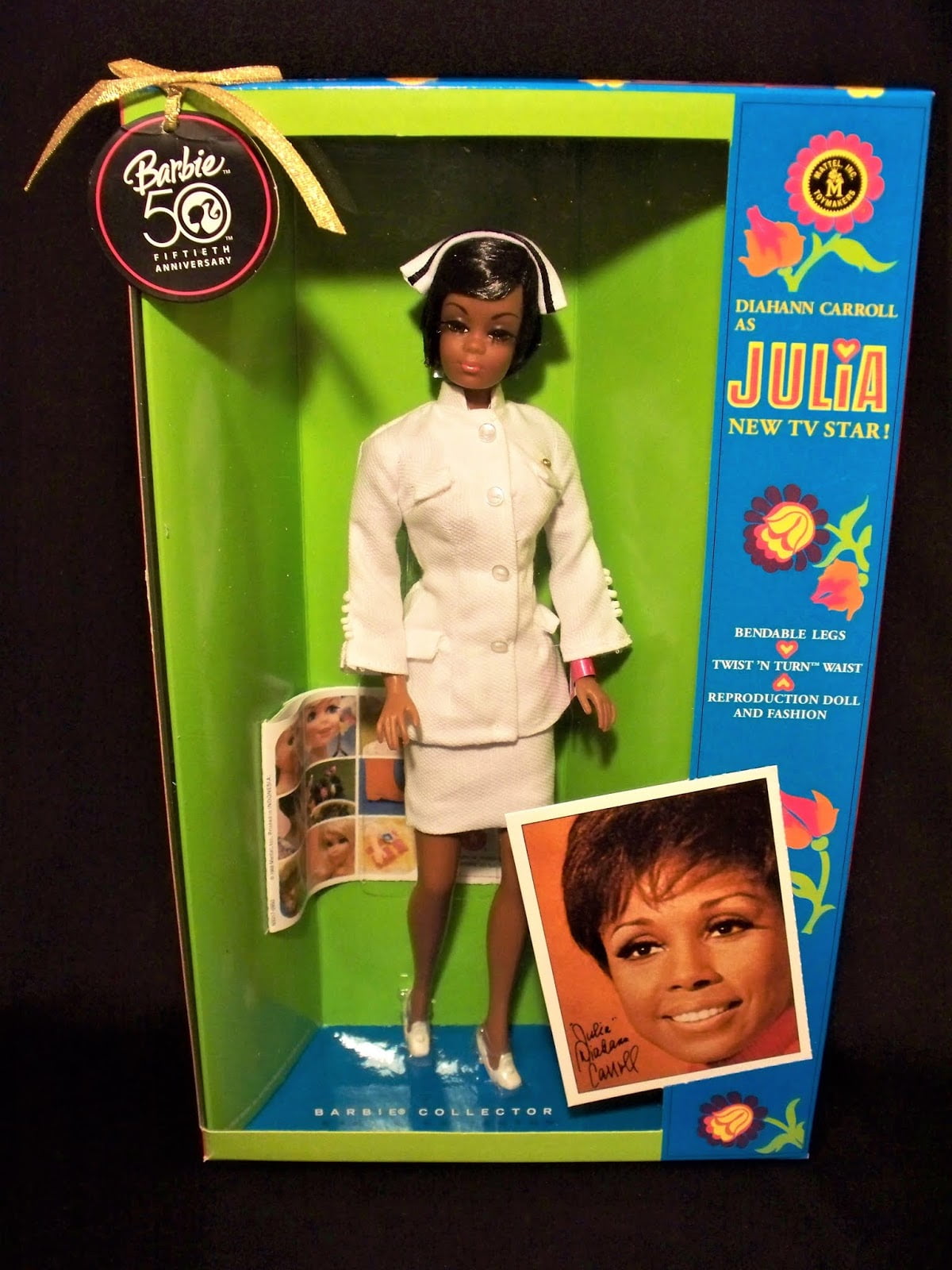 Diahann Carroll as Julia New TV Star Barbie Doll 50th Anniversary 2008  Mattel