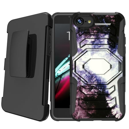 Apple iPhone 7 | iPhone 7s | iPhone 8 Holster Case [Galaxy Case][Galactic Design Series] w/ Built-In Kickstand + Bonus HolsterCloud
