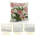 thumbnail image 4 of GOSMITH  Decorative Throw Pillow Cover Farmhouse Floral Floor Pillowcase for Couch Living Room Sofa Bed,Pink Tulip, 4 of 5