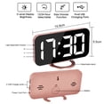 thumbnail image 2 of SZELAM Digital LED Alarm Clock, 3 Levels Brightness, Dual USB Ports, Mirror Surface, 2 of 8