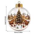 thumbnail image 3 of Glowing Christmas Story Ornament, Mini Diorama Ball Ornament, 3.94 Inch Holiday Hanging Decoration, Lighted or Non-Lighted Christmas Scene, Snowman Angel Santa Tree Reindeer Train, 3 of 8