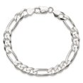 thumbnail image 3 of Sterling Silver Bracelet Chain Styles Figaro Men's 8 mm 7 in, 3 of 4