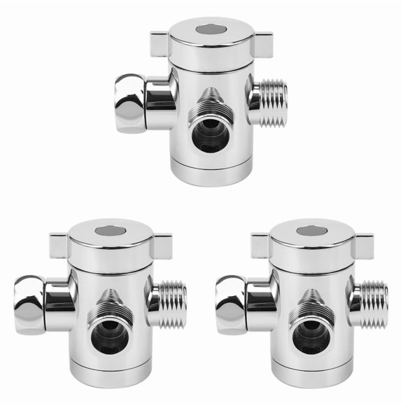 3 x Three-Way Adjustable Shower arm Mounted-Silver