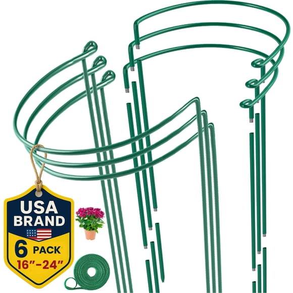 Estacas de soporte para plantas K-Brands Tall para interiores y exteriores, paquete de 6
