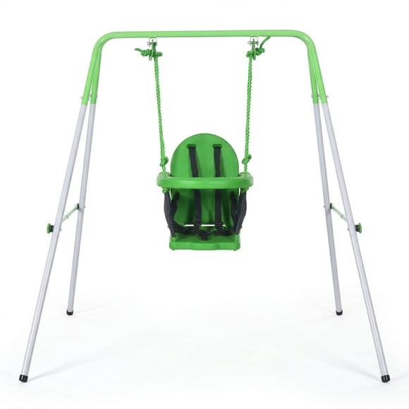 Outsunny Swing for Infants/Toddlers w/ Safety Harness for 6-36 M