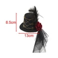 thumbnail image 3 of Mini sombrero jinwen Steampunk con pinza para el pelo estilo Vintage, 3 of 6
