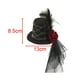 thumbnail image 3 of Mini sombrero Steampunk para mujer, tocado con plumas de tul, horquilla para vestir, accesorios para el cabello para recuerdos de fiesta y Festival Salvador horquilla de sombrero pequeño, 3 of 6