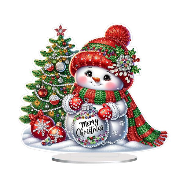 Kit de pintura con forma de diamante JJFox DIY para mesa, Navidad