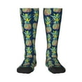 thumbnail image 2 of Picia Women Crew Soft Moisture-wicking Socks Colorful Pineapples Pattern Design Cotton Socks, One Size fit All, 2 of 9