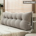thumbnail image 6 of Lovote Triangular Headboard Pillow with Side Pockets - Teddy Velvet Fabric, Bed Rest Reading Pillow, Removable & Washable Cover, Daybed Wedge Pillow for Twin Beds, Light Gray, 6 of 6