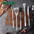 thumbnail image 4 of Dr. Camp 9-Piece BBQ Grill Tool Set, Stainless Steel Grilling Accessories for Outdoor Cooking, Heavy-Duty Barbecue Utensil Kit, 4 of 5