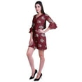 thumbnail image 3 of Moomaya Womens Printed Short Dress bell sleeve Shift dresses for women Casual Summer Clothing, 3 of 7