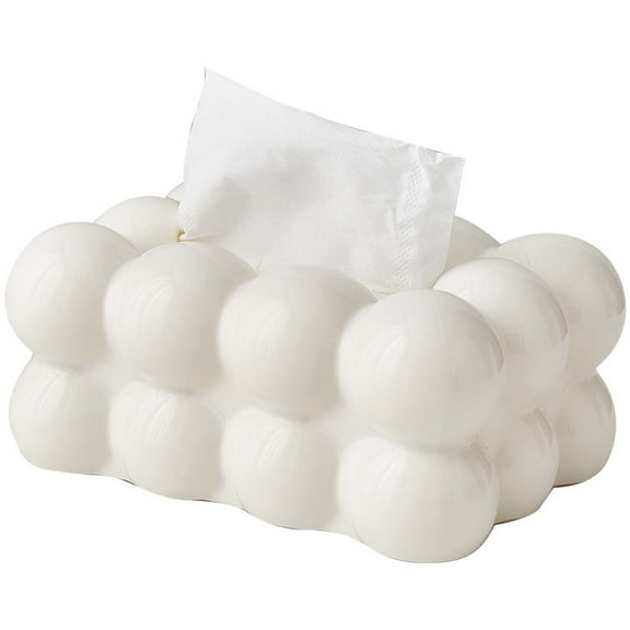 Bubble Tissue Box Holder - Decorative Facial Paper Organizer & Napkin Dispenser, Creative Rectangular Tissue Box Case for Bathroom, Living Room, Bedroom, Car, Kitchen Tabletop Decor