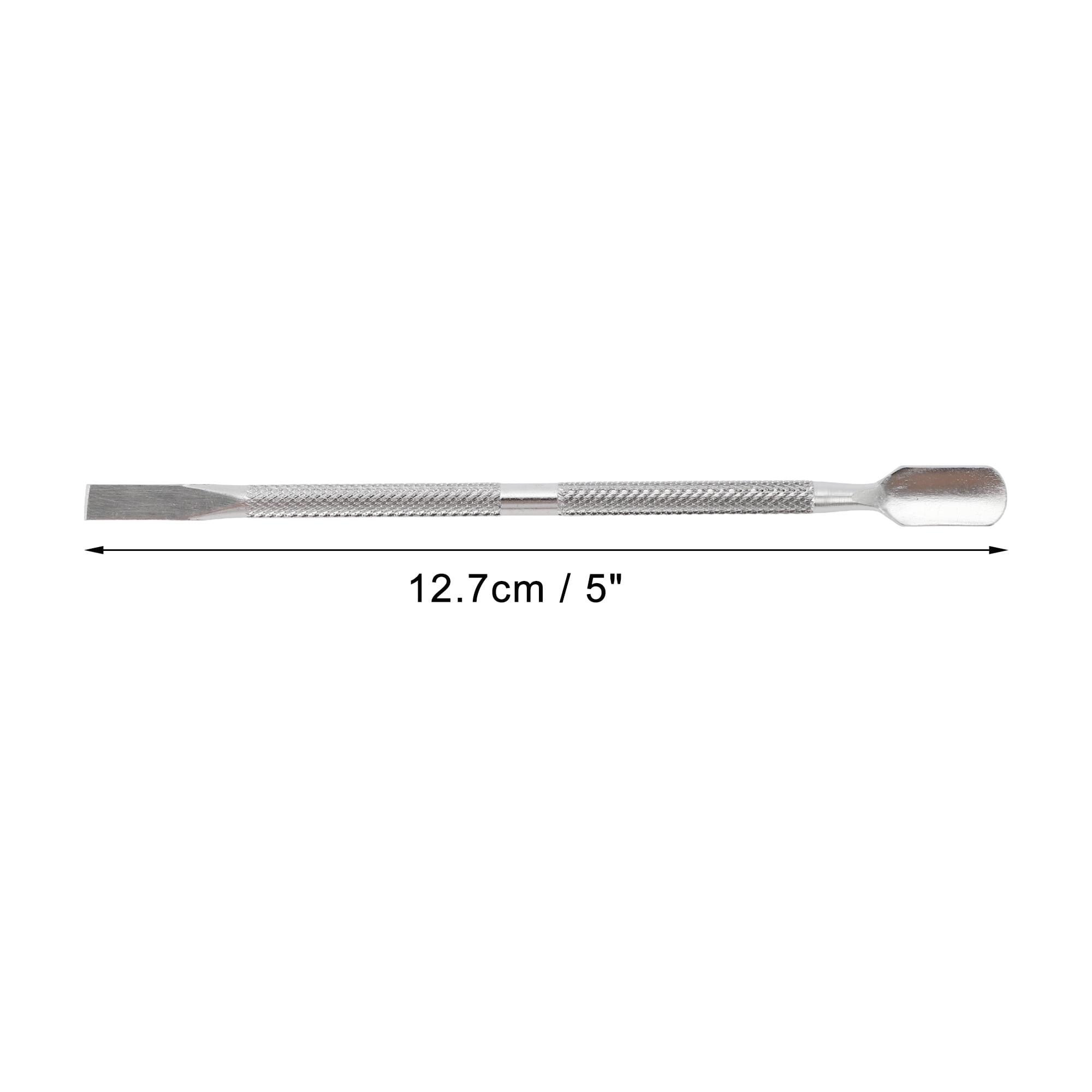 Unique Bargains Multi-function Double-side Cuticle Pusher 5" Length Silver Tone 1 Pc
