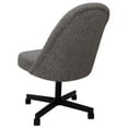 thumbnail image 3 of M-235 Dinette Swivel Metal Caster Chairs - Clear Glass - Mojeva Grey - Black, 3 of 3