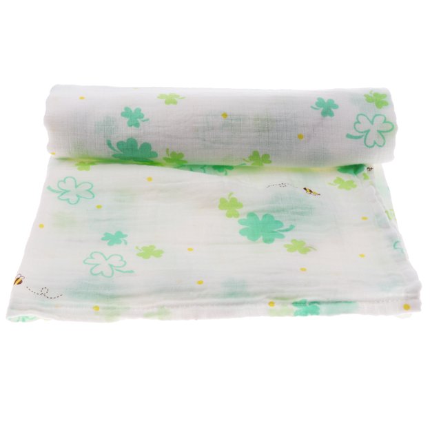 Manta de Bebé de Muselina Súper Suave Que Recibe para Cuna, Cochecito, Viajes, Exteriores, Niños Y Niñas Recién Nacidos 110x110cm Macarena Muselina Toalla