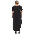 thumbnail image 4 of White Mark Women's Short Sleeve V-neck Maxi Dress, 4 of 6